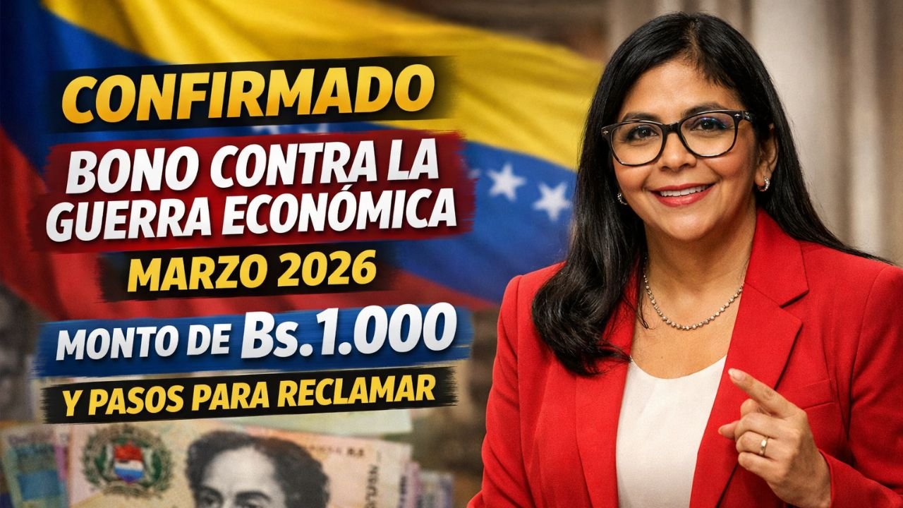 Confirmado Bono Contra la Guerra Económica Marzo 2026: Monto de Bs. 1.000 y Pasos para Reclamar