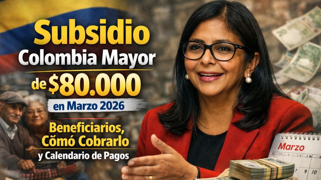 Subsidio Colombia Mayor de $80.000 en Marzo 2026: Beneficiarios, Cómo Cobrarlo y Calendario de Pagos