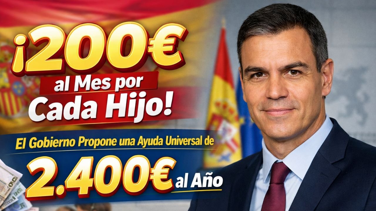 ¡200€ al Mes por Cada Hijo! El Gobierno Propone una Ayuda Universal de 2.400€ al Año