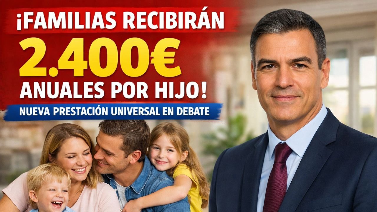 ¡Familias Recibirán 2.400€ Anuales por Hijo! Nueva Prestación Universal en Debate
